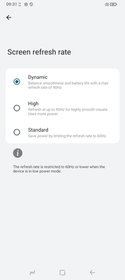 60 Hz 和 90 Hz 显示模式。(图片来源：Sergey Tarasov - Notebookcheck）