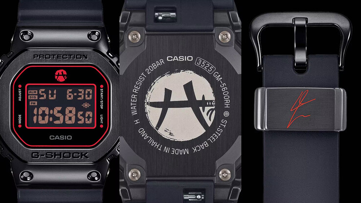 卡西欧 G-Shock x Rui Hachimura GM5600RH-1 腕表。(图片来源：卡西欧）