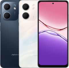 Oppo A5x 5G 智能手机有午夜蓝和镭射白两种颜色可供选择（图片来源：Oppo）