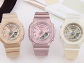 全新卡西欧 G SHOCK 女士 GMAP2100 系列:从左至右GMA-P2100ST-9A、GMA-P2100ST-4A、GMA-P2100ST-7A。(图片来源:卡西欧)