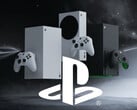 图中的 Xbox 游戏机带有 PlayStation 徽标（图片来源：Xbox Wire，索尼 PlayStation 有编辑）
