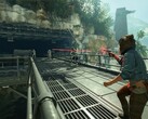 星球大战亡命之徒》中的主角凯-维斯向斯特罗姆骑兵射击。(图片来源：任天堂）