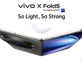 vivo X Fold5 可折叠智能手机现已在印度发售（图片来源：vivo）