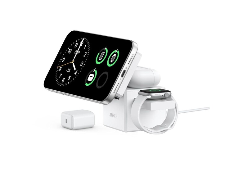 Anker MagGo 无线充电站（三合一立方体）。(图片来源：Anker）