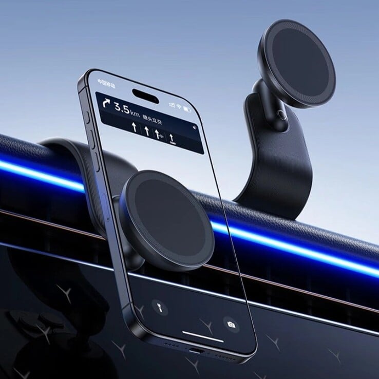 Anker Nano 通用磁性车载支架。(图片来源：Anker）