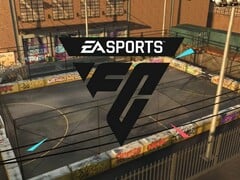 沃尔塔球场上显示的 EA Sports FC 徽标(图片来源:EA,有编辑)。