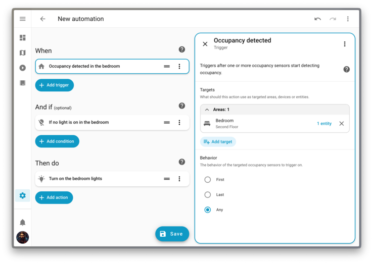 家庭助理 2026.1 带来了新的特定用途触发器。(图片来源：家庭助理）