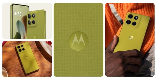 采用 Pantone Cypress 颜色的摩托罗拉 Moto G86 Power。(图片来源：摩托罗拉）