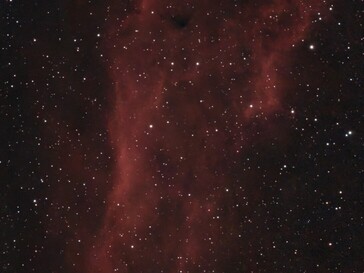 Dwarflab 应用程序降噪后的 NGC 1499(800 张堆叠照片)。