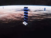 星链（Starlink）卫星示意图。(图片来源：SpaceX）