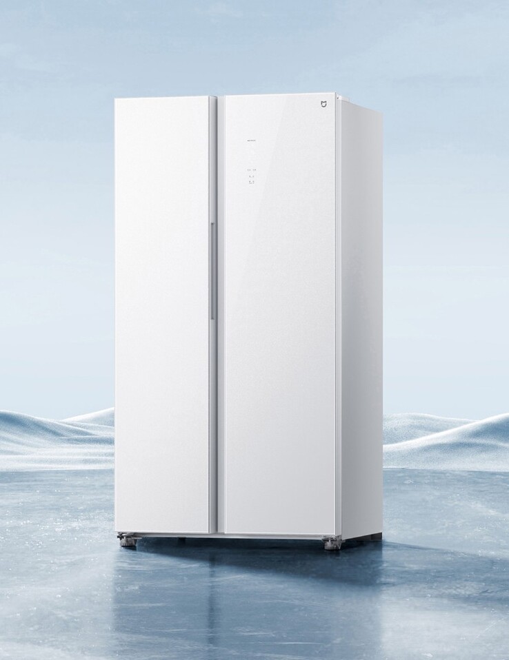 小米米家冰箱并排610L冰晶白。 (图片来源: 小米)