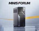 Minisforum MS-02 Ultra 的正面。(图片来源：Minisforum - 已编辑）