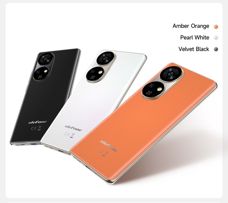 Note 17 Pro 有黑色、白色和橙色三种配色。(来源：Ulefone）
