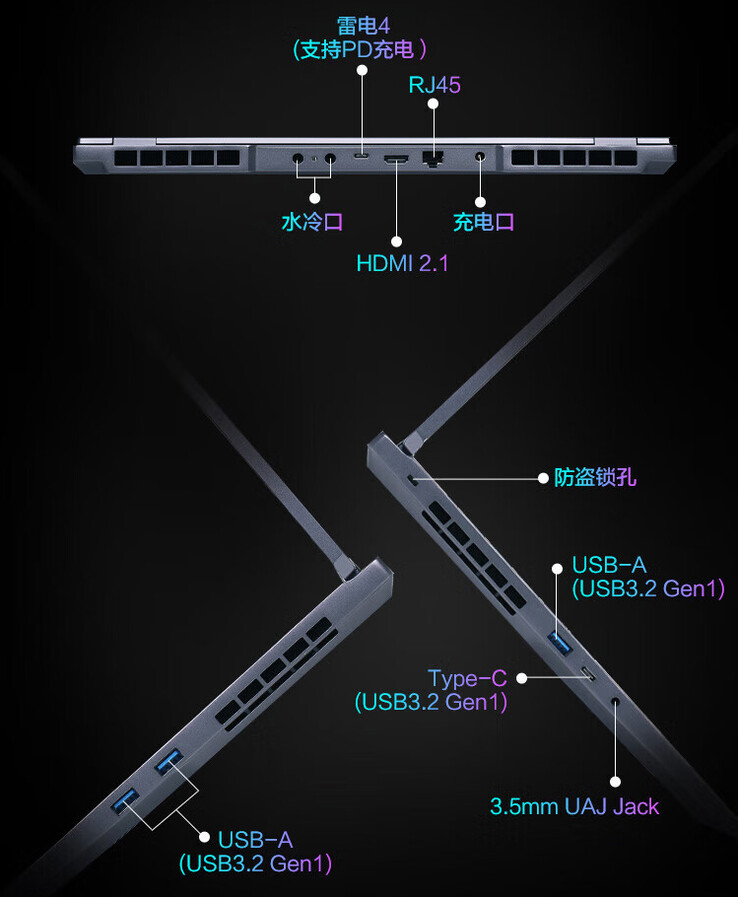 颜值 16 Super 的连接端口（图片来源：JD.com）