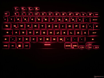 背光键盘（此处以红色为例）
