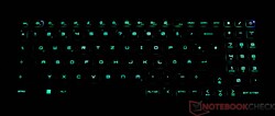 微星Stealth 16 Studio A13VG的键盘（发光的）。