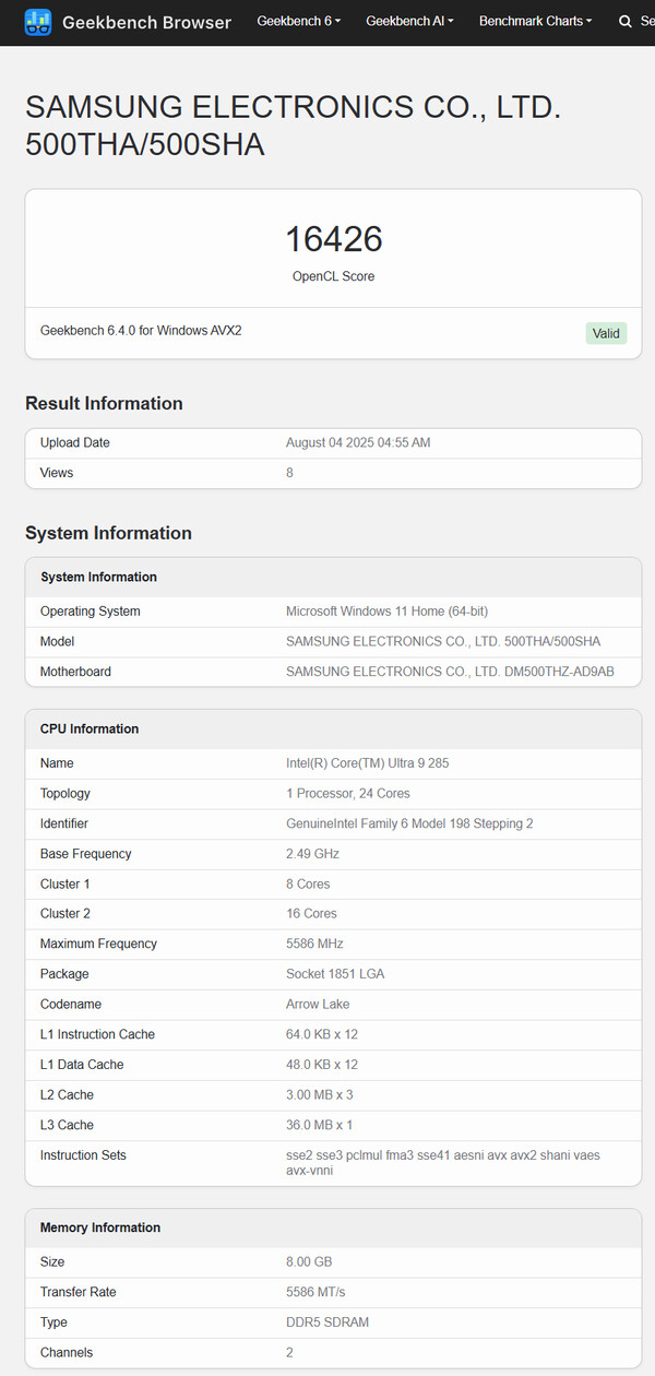 (图片来源：Geekbench）