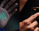 Humane Ai Pin 通过激光墨水显示屏将信息投射到物体表面。(图片来源：Humane）