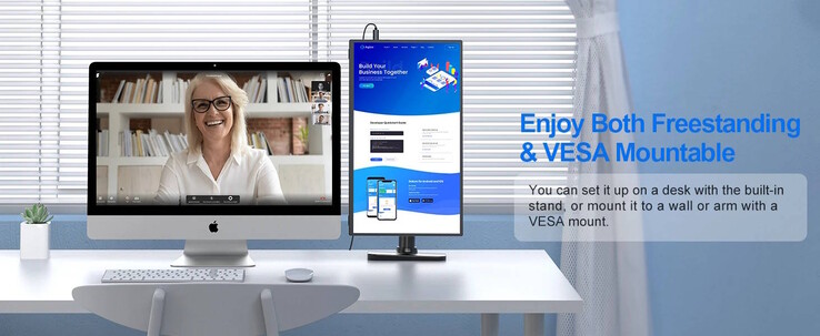 18 英寸显示器兼容 VESA 支架（图片来源：Uperfect）