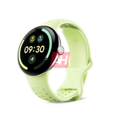 据称，"Pixel Watch 4 "配备了柠檬酒色运动表带...