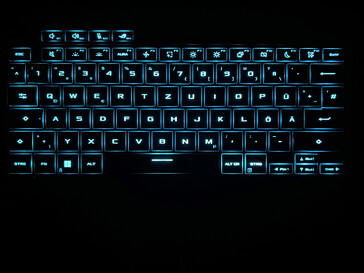 键盘照明（此处以蓝色为例）