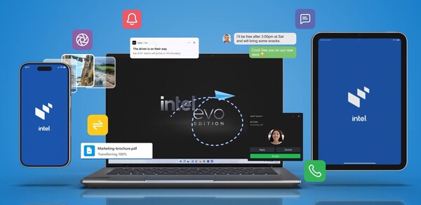 英特尔 Unison 应用程序允许用户将手机和平板电脑连接到 Windows PC。(图片来源：英特尔）