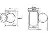 小米米家超薄洗烘一体机 10 公斤的尺寸（图片来源：Xiaomi）