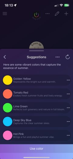 iConnectHue 5.6 颜色描述功能。(图片来源：iConnectHue）
