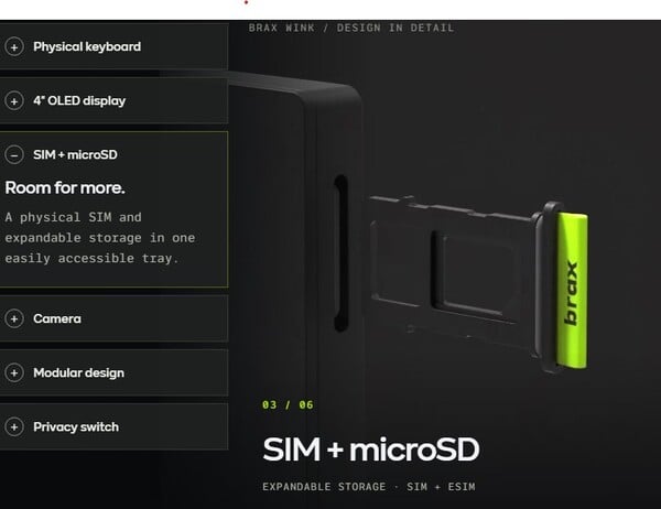 SIM 卡托配有拉片,无需使用取卡针。