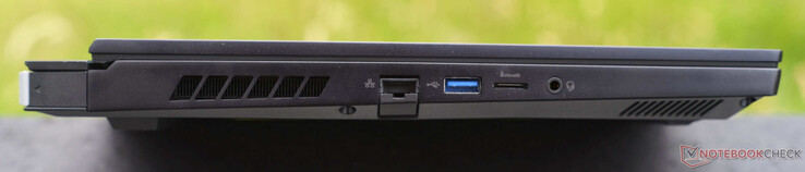 左侧：千兆RJ45、USB-A 3.1、microSD读卡器、音频插孔