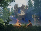 在《Enshrouded》中，Linux 玩家可以和 Windows 玩家一起烤火（图片：Keen Games GmbH）。