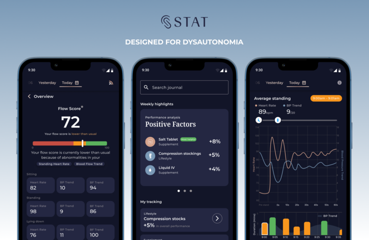 STAT Health的入耳式可穿戴设备配备了一个智能手机应用程序。(图片来源: STAT Health)