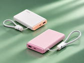 OPPO 33 W Pocket Charge 提供浅粉色和卡其色两种配色