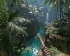 一张展示《绿地狱》中丛林场景的图片,该游戏目前正在 Steam 上发售。