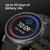 Amazfit Active Max 智能手表的电池寿命为 25 天。(图片来源:Amazfit)