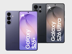 Galaxy S26 Plus 和Galaxy S26 Ultra 并排。