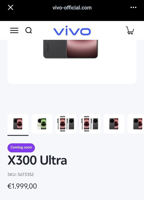 vivo X300 Ultra 显然将在奥地利、德国和匈牙利销售，售价约为 2000 欧元。