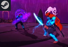 快节奏 Boss rush 游戏《Furi》在 Steam 上以历史最低价发售。经过编辑的游戏截图。(图片来源：Steam）