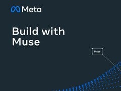 深色背景上带有“Build with Muse”字样的Meta标志