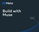 深色背景上带有“Build with Muse”字样的Meta标志