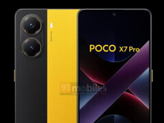 小米将推出 Poco X7 Pro,回归其标志性的 Poco 黄色。(图片来源:91mobiles - 已编辑)