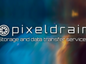 网站徽标周围环绕着艺术家印象中的空间（图片来源：PixelDrain - 已编辑）