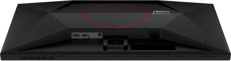 全新 27 英寸迷你 LED 电竞显示器未配备 USB-C（图片来源：AOC）