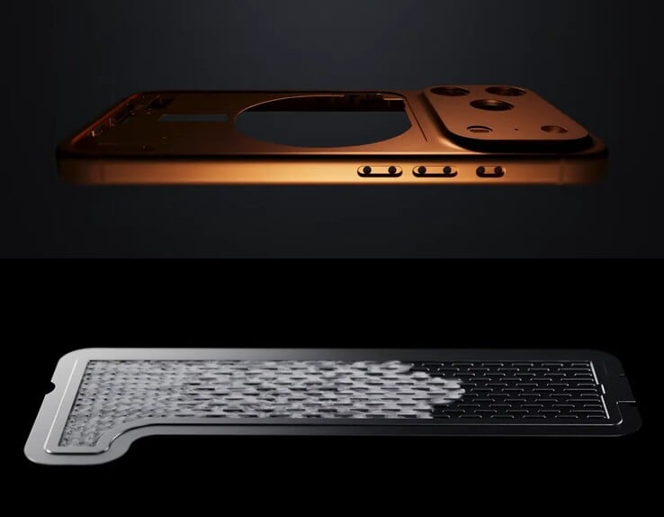 iPhone 17 Pro，蒸汽腔散热设计。
