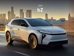 2026 年配备 NACS 充电接口的丰田 bZ SUV。(图片来源：丰田）