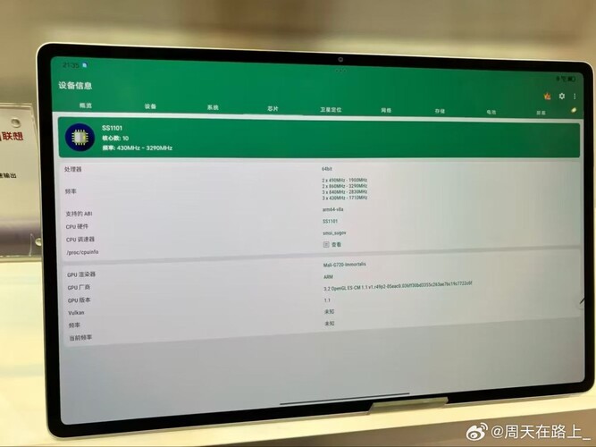 联想 SS1101 规格（图片来源：Telegram - 私人群组）