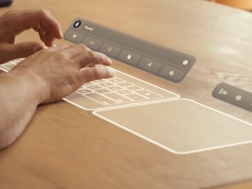 Meta VR 眼镜可以将虚拟键盘投射到任何平坦表面上。