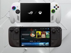 ROG Xbox Ally 和 Steam Deck OLED 照片