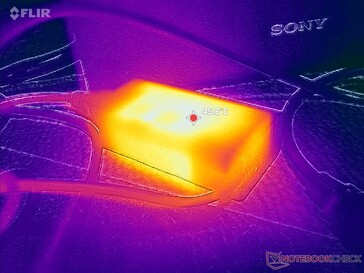 运行高负荷时，交流适配器的温度可达 46 C 以上
