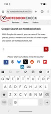纵向模式下的 Gboard